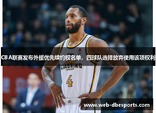 CBA联赛发布外援优先续约权名单，四球队选择放弃使用该项权利